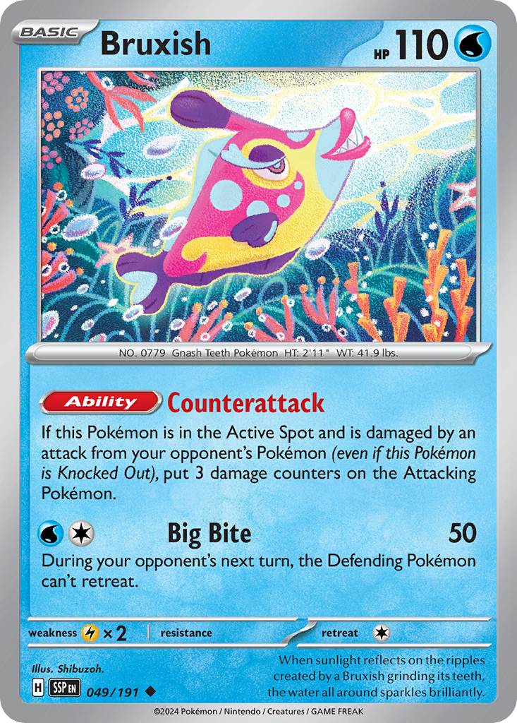 Bruxish 049/191 Surging Sparks Pokemon UC NM