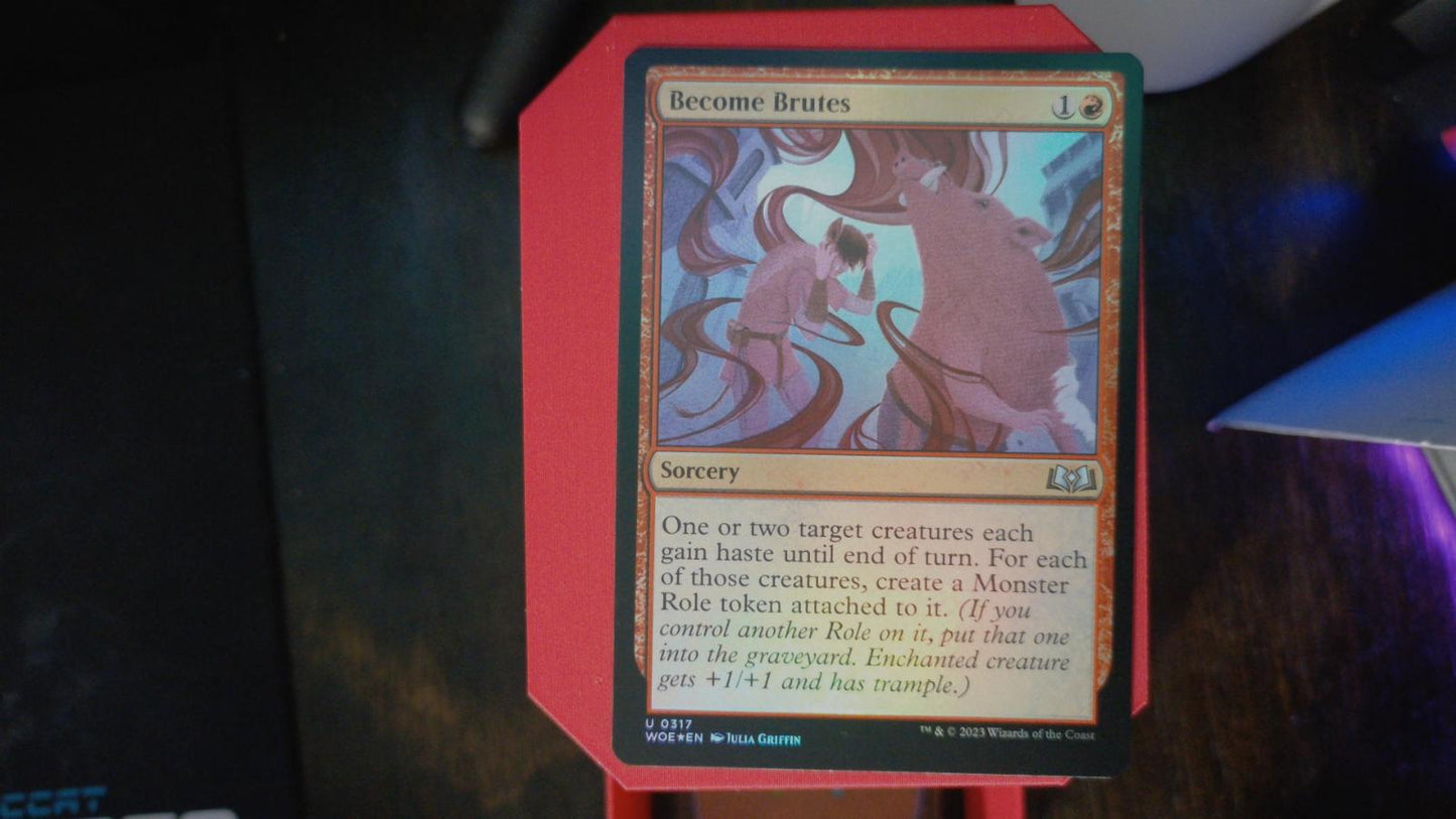Become Brutes 317 Wilds of Eldraine MTG UC Foil NM