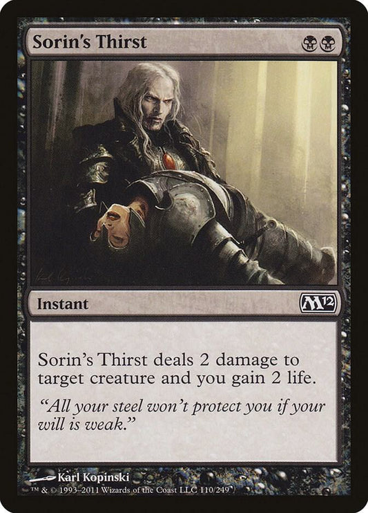 Sorin's Thirst 110 Magic 2012 (M12) MTG C NM