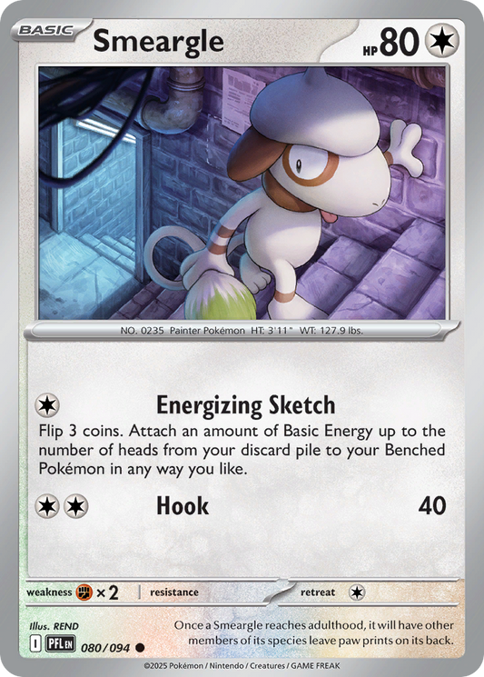 Smeargle 080/094 Phantasmal Flames Pokemon C NM