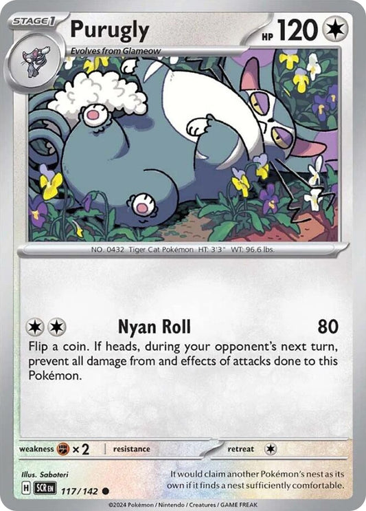 Purugly 117/142 Stellar Crown Pokemon C NM