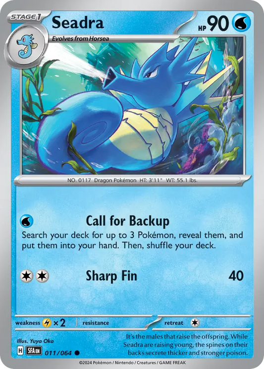 Seadra 011/064 Shrouded Fable Pokemon C NM