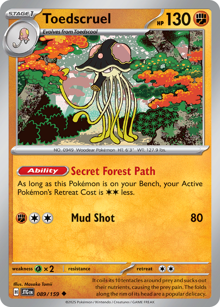 Toedscruel 089/159 Journey Together Pokemon UC NM