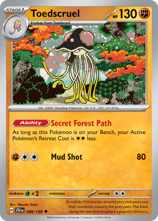 Toedscruel 089/159 Journey Together Pokemon UC NM