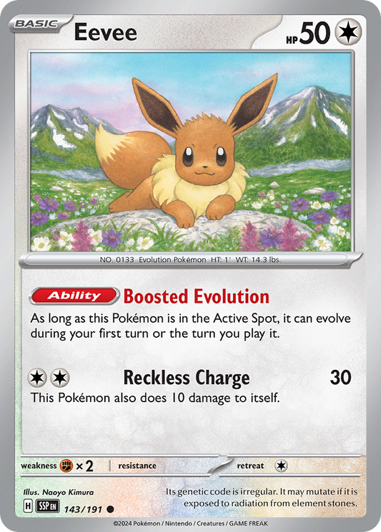 Eevee 143/191 Surging Sparks Pokemon C NM