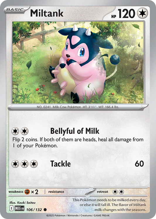 Miltank 106/132 Mega Evolution Pokemon C NM