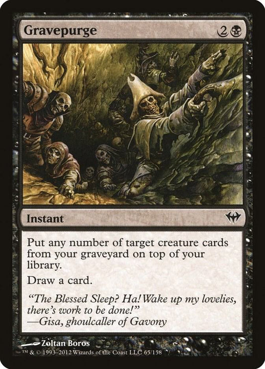 Gravepurge 65 Dark Ascension MTG C LP
