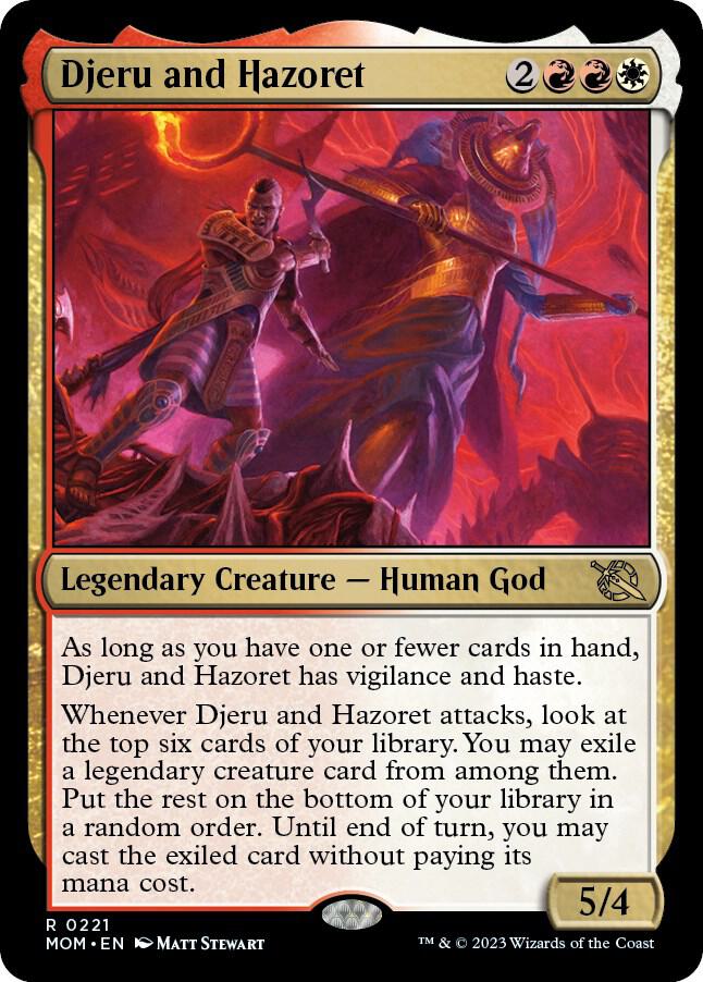 Djeru and Hazoret 221 March of the Machine MTG R NM