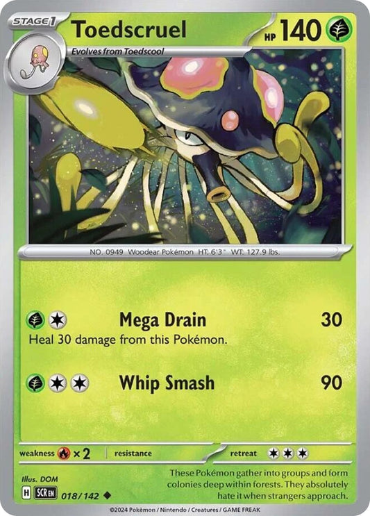 Toedscruel 18/142 Stellar Crown Pokemon UC NM