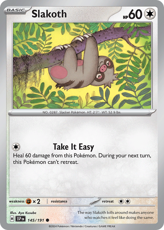 Slakoth 145/191 Surging Sparks Pokemon C NM