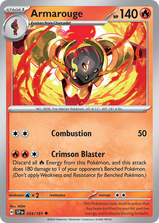 Armarouge 034/191 Surging Sparks Pokemon UC NM