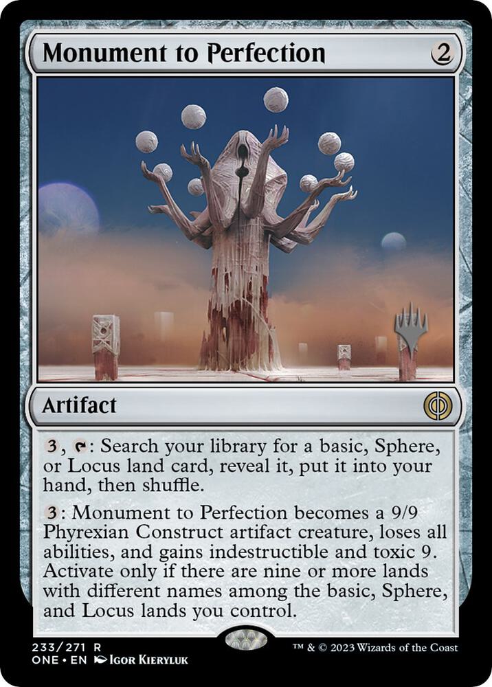 Monument to Perfection 233 Promo Pack: Phyrexia: All Will Be One MTG R NM