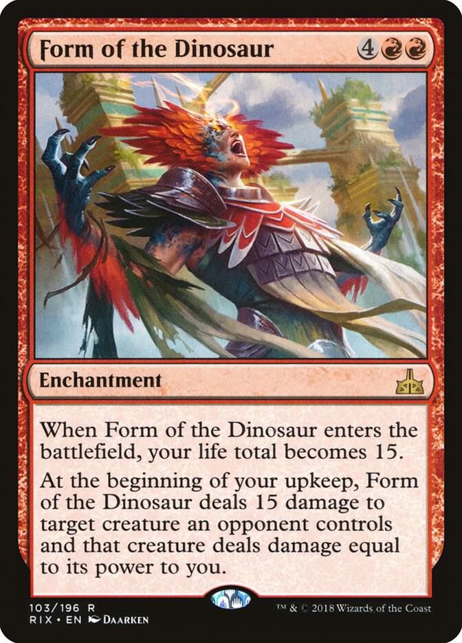 Form of the Dinosaur 103 Rivals of Ixalan MTG R NM