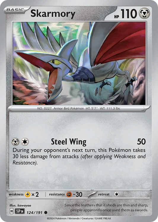 Skarmory 124/191 Surging Sparks Pokemon C NM