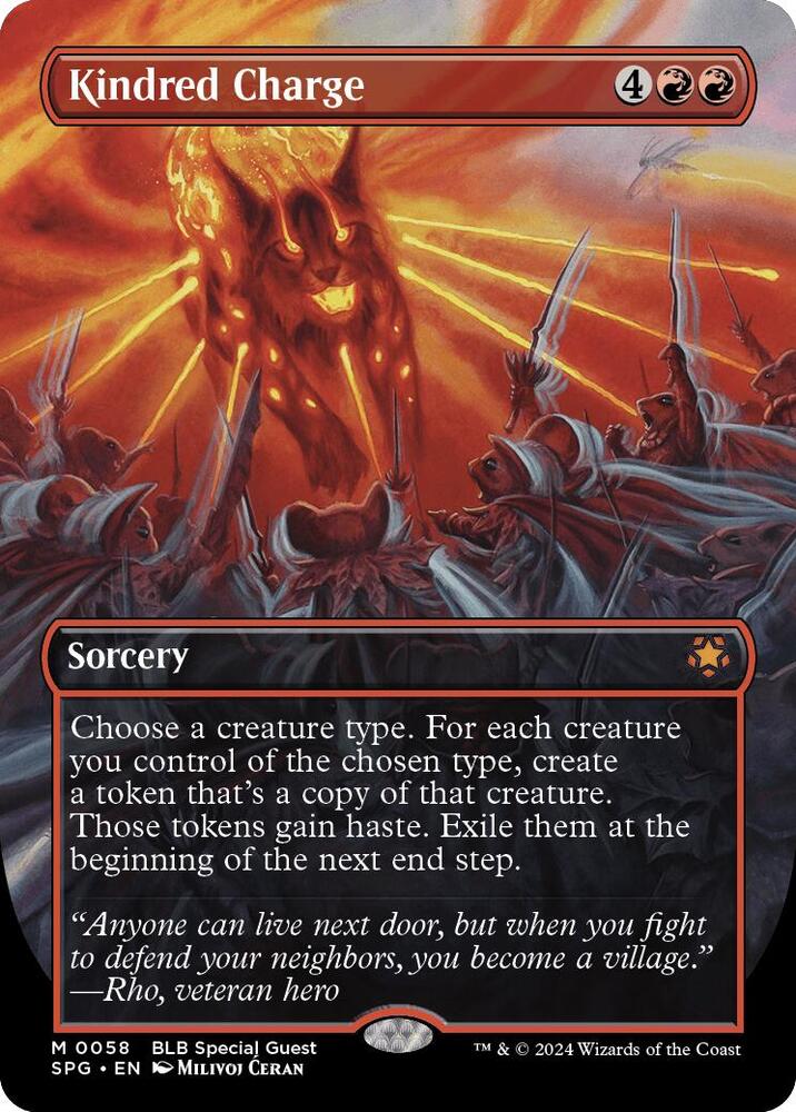 Kindred Charge (Borderless) 58 Special Guests MTG Mythic NM