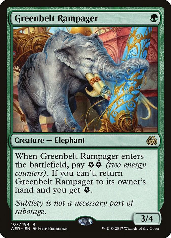 Greenbelt Rampager 107 Aether Revolt MTG R NM