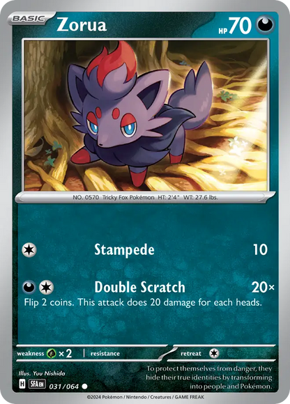Zorua 031/064 Shrouded Fable Pokemon C NM
