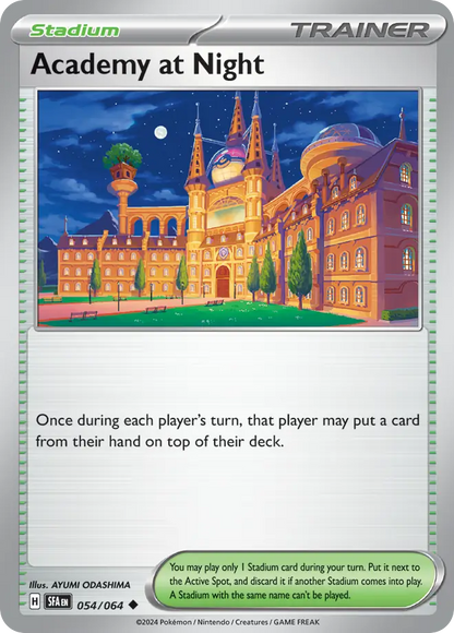 Academy at Night 054/064 Shrouded Fable Pokemon UC NM