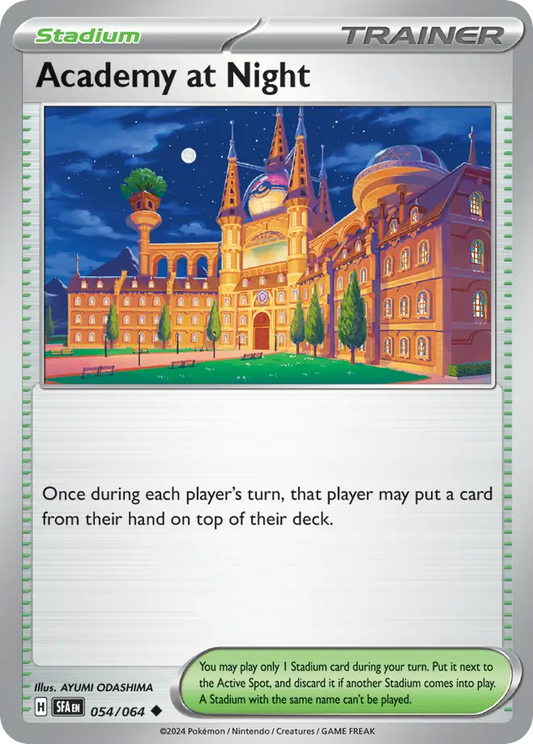Academy at Night 054/064 Shrouded Fable Pokemon UC NM