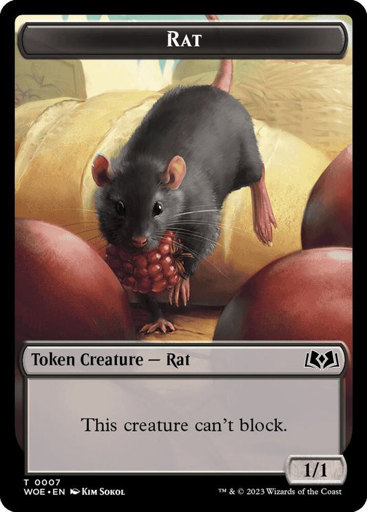 Rat Token 7 Wilds of Eldraine MTG Token NM