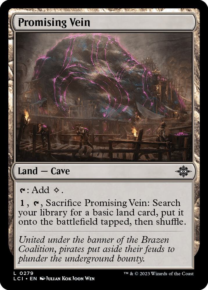 Promising Vein 279 The Lost Caverns of Ixalan MTG Land NM