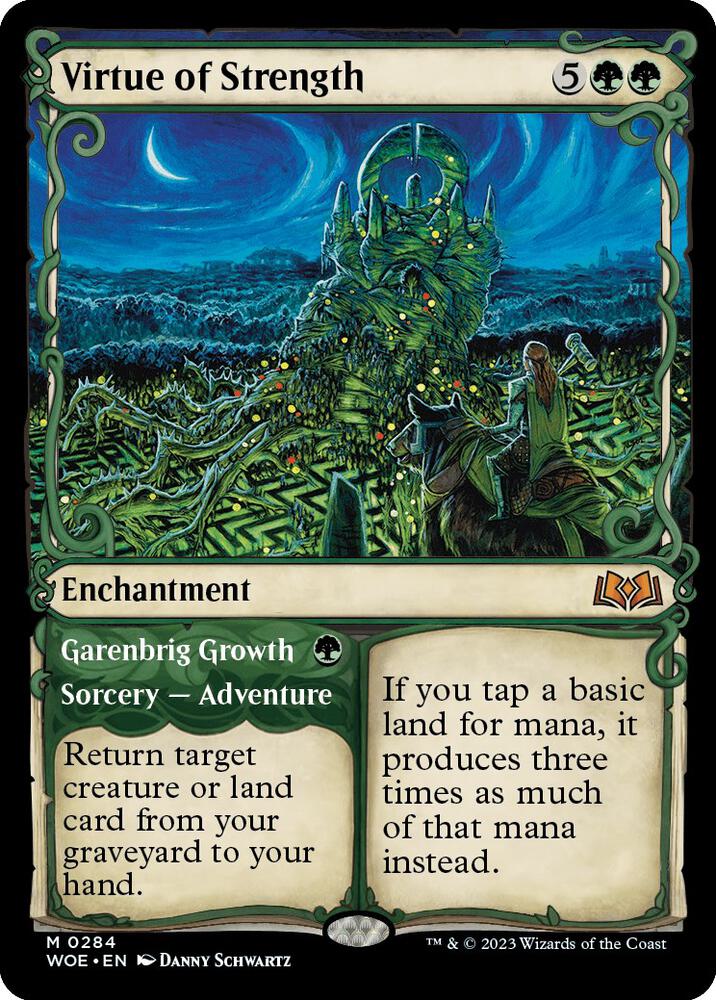 Virtue of Strength (Showcase) 284 Wilds of Eldraine MTG Mythic NM