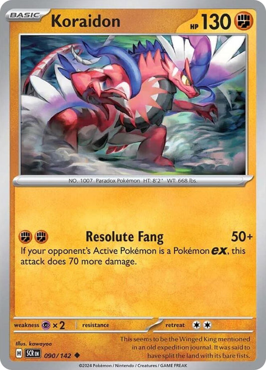 Koraidon 90/142 Stellar Crown Pokemon UC NM