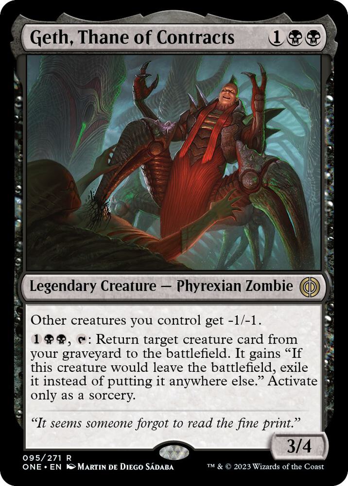 Geth, Thane of Contracts 95 Phyrexia: All Will Be One MTG R NM