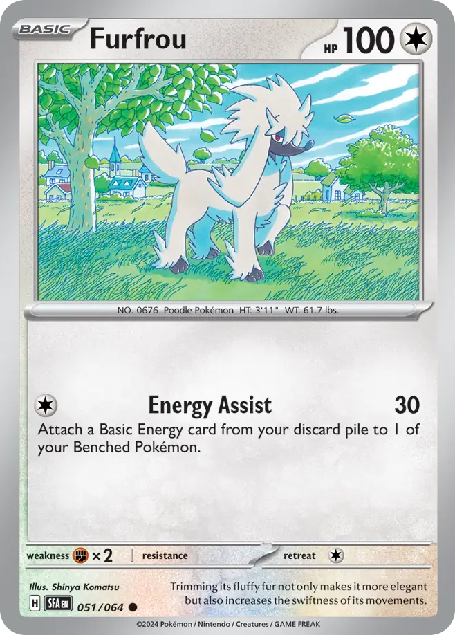 Furfrou 051/064 Shrouded Fable Pokemon C NM