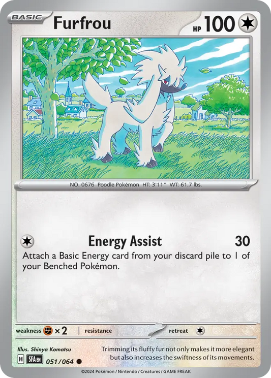 Furfrou 051/064 Shrouded Fable Pokemon C NM