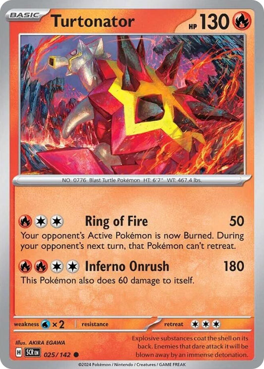 Turtonator 25/142 Stellar Crown Pokemon C NM