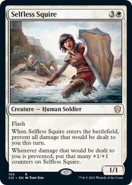 Selfless Squire 103 Commander 2021 MTG R NM