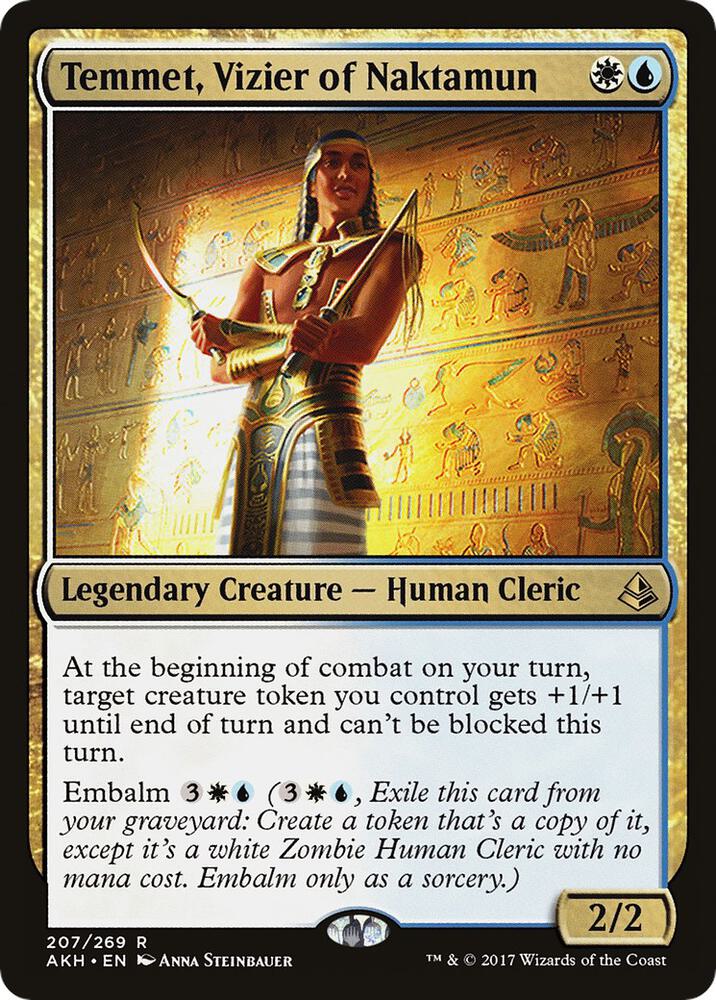 Temmet, Vizier of Naktamun 207 Amonkhet MTG R NM