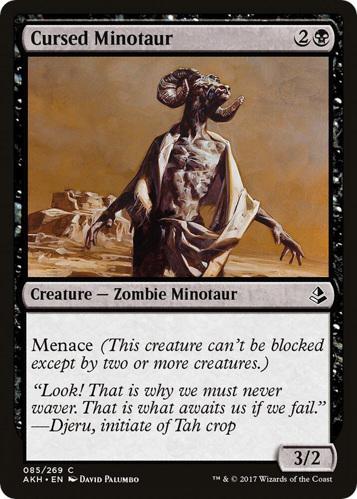 Cursed Minotaur 85 Amonkhet MTG C NM