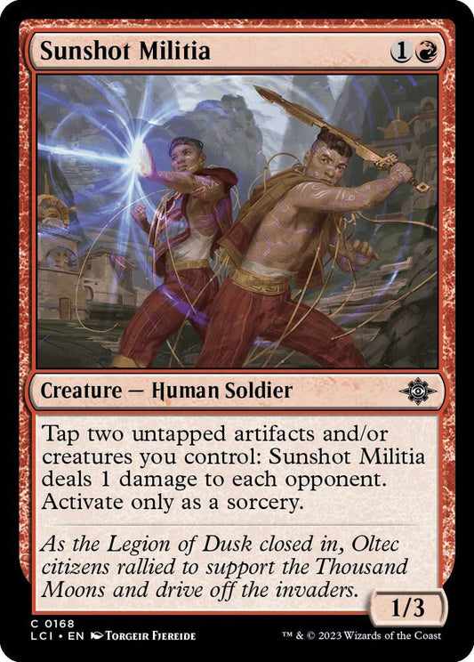 Sunshot Militia 168 The Lost Caverns of Ixalan MTG C Foil NM