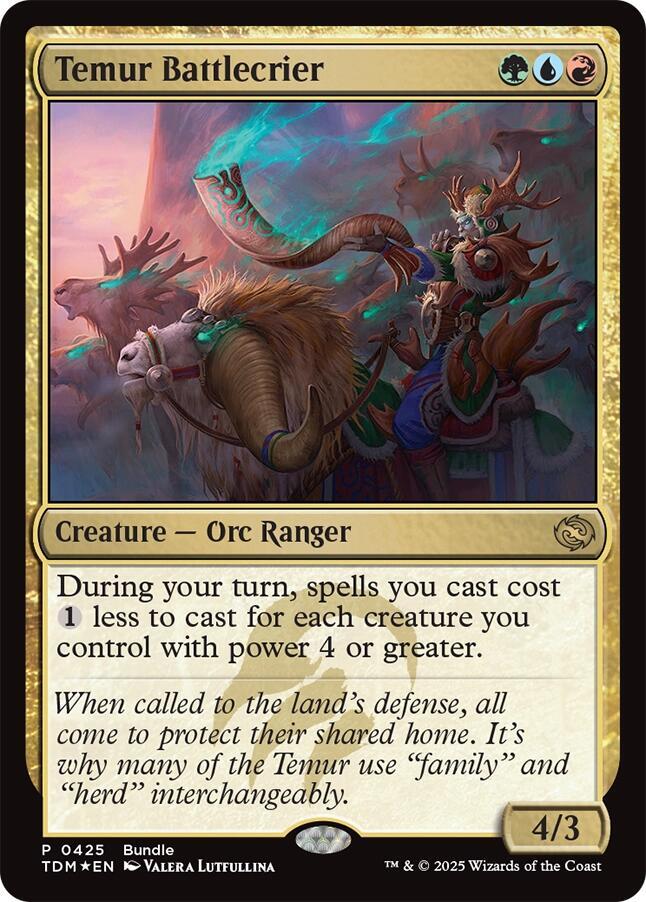 Temur Battlecrier (TDM Bundle) 425 Unique and Miscellaneous Promos MTG P Foil NM