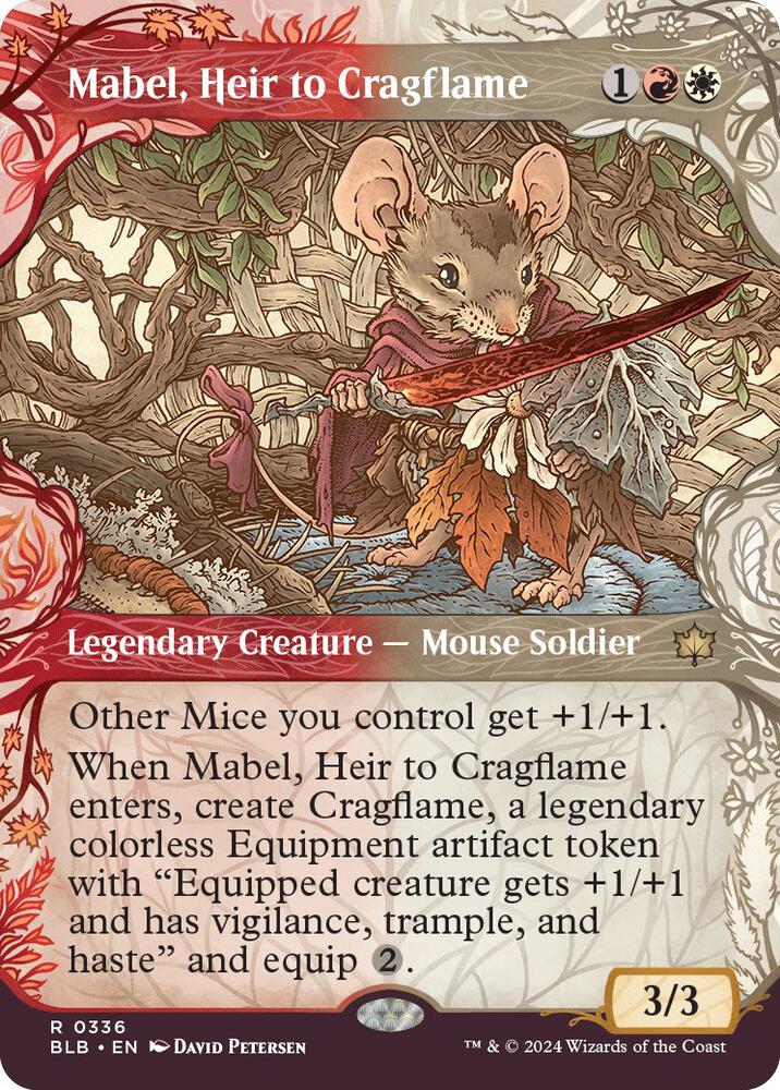 Mabel, Heir to Cragflame (Showcase) 336 Bloomburrow MTG R NM