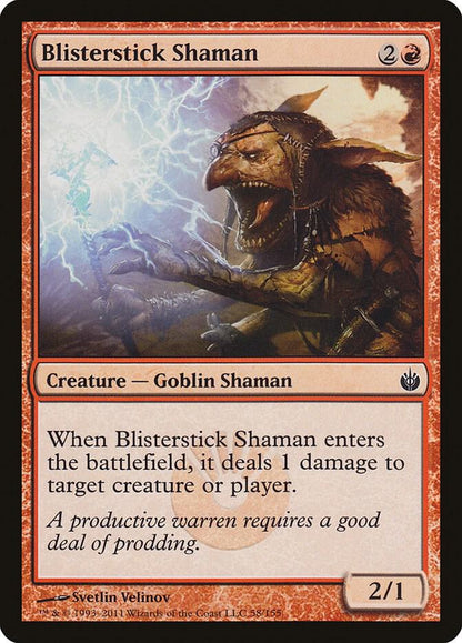 Blisterstick Shaman 58 Mirrodin Besieged MTG C NM