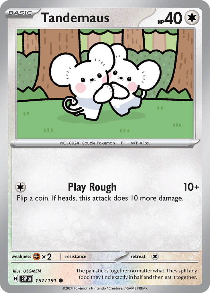 Tandemaus 157/191 Surging Sparks Pokemon C NM