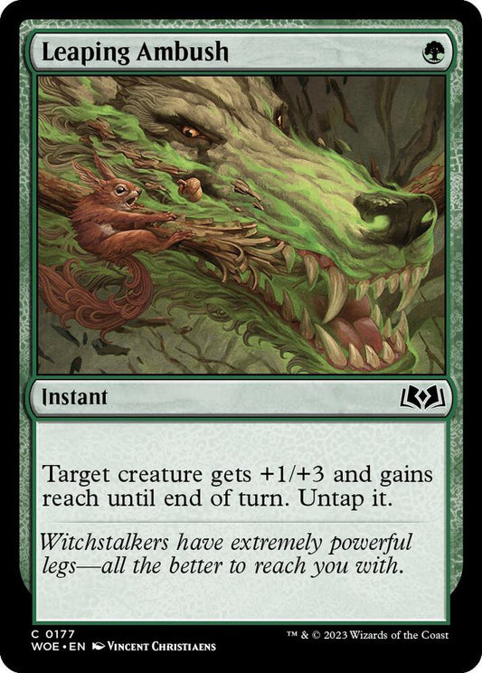 Leaping Ambush 177 Wilds of Eldraine MTG C Foil NM