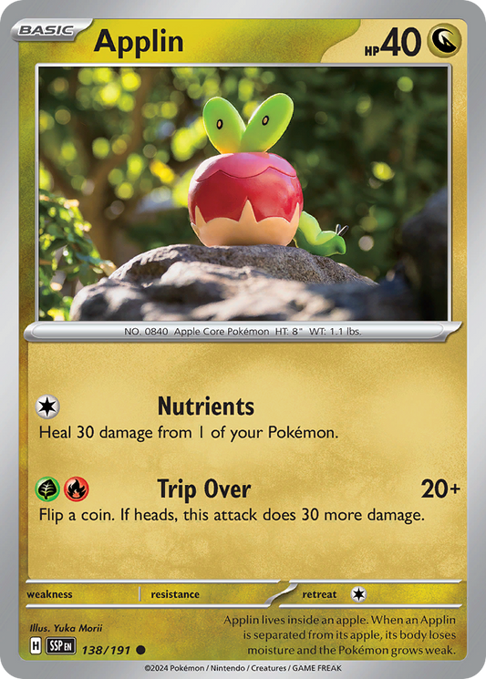 Applin 138/191 Surging Sparks Pokemon C NM