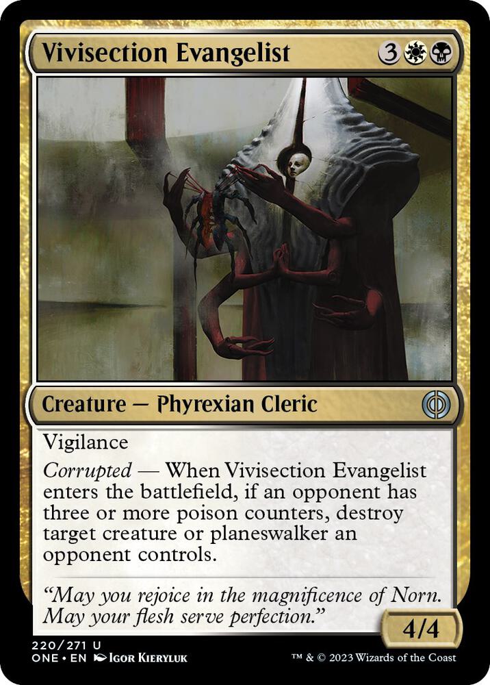 Vivisection Evangelist 220 Phyrexia: All Will Be One MTG UC NM