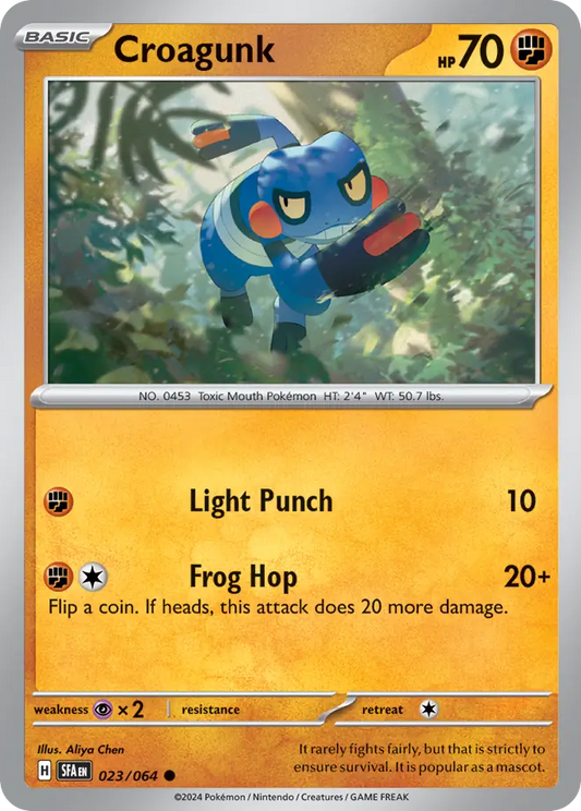 Croagunk 023/064 Shrouded Fable Pokemon C NM