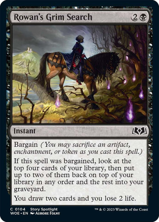 Rowan's Grim Search 104 Wilds of Eldraine MTG C NM