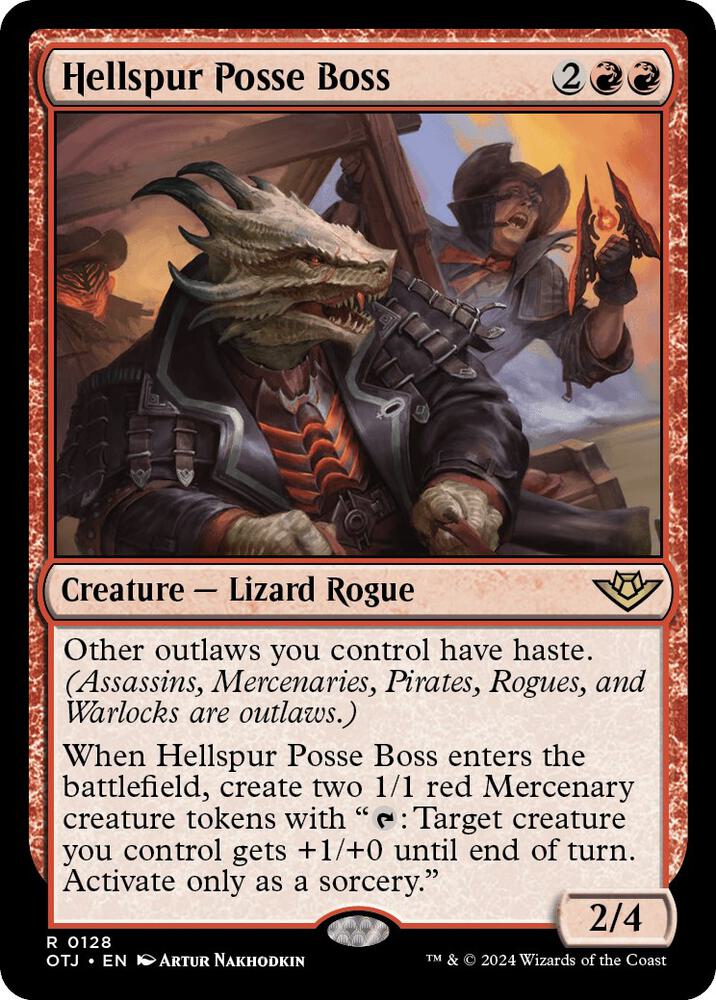 Hellspur Posse Boss 128 Outlaws of Thunder Junction MTG R NM