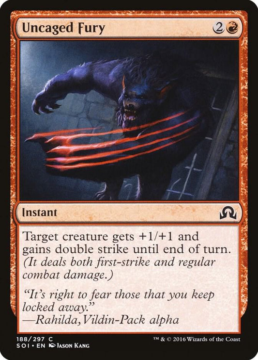 Uncaged Fury 188 Shadows over Innistrad MTG C NM