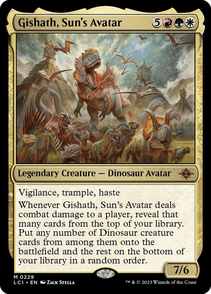Gishath, Sun's Avatar 229 The Lost Caverns of Ixalan MTG Mythic NM