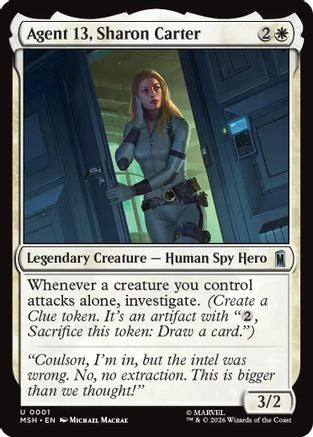 Agent 13, Sharon Carter 1 Marvel Super Heroes MTG UC NM