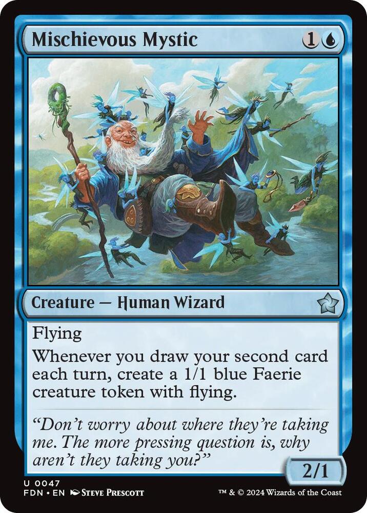 Mischievous Mystic 47 Foundations MTG UC NM