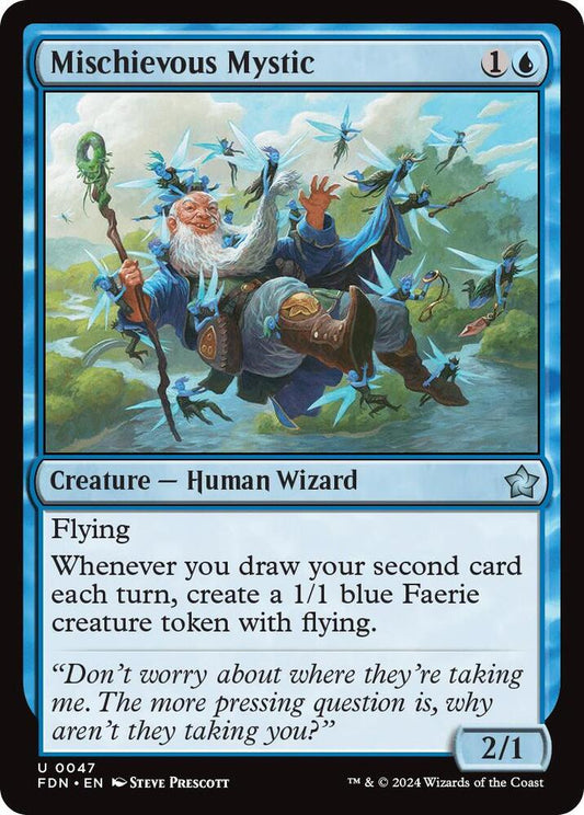 Mischievous Mystic 47 Foundations MTG UC NM